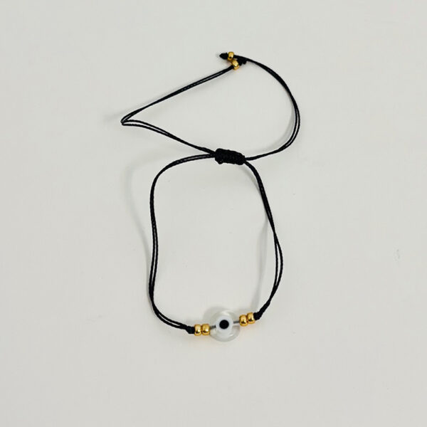 Black Thread Bracelet with Rock- Crystal Eye: Master Healer