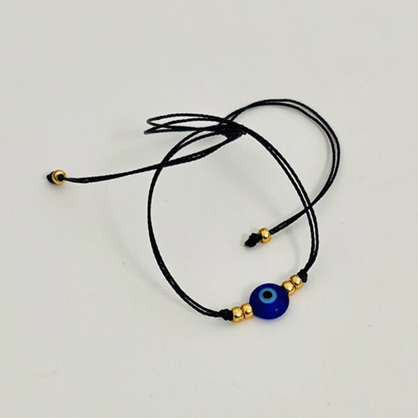 Black Thread Bracelet with Lapis Lazuli Eye: Ancient Wisdom