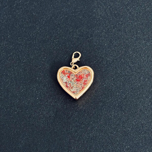 Heart of Abundance: Golden Charm & Crystals