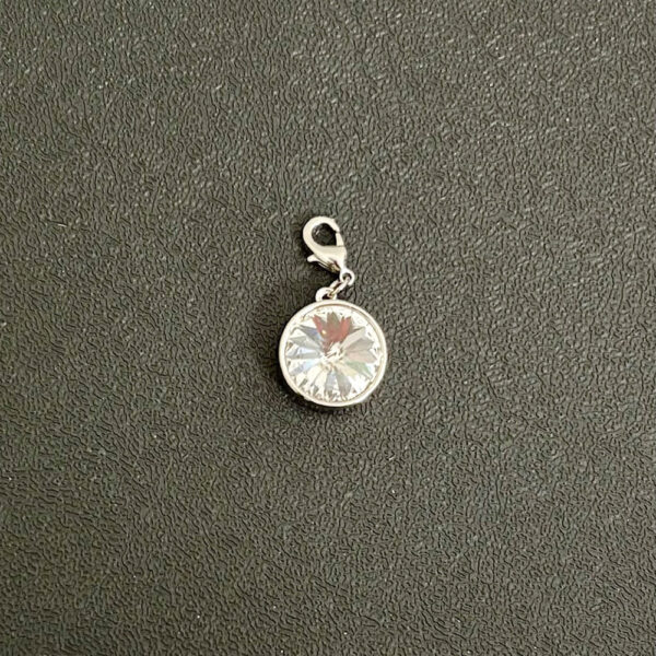 Sunrise Charm: Silver Circle with Zirconia